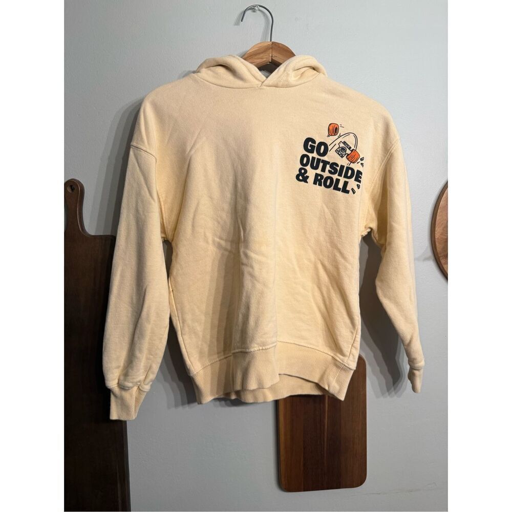 Zara Peach Go Outside & Roll Graphic Pullover‎ Hoodie Sweatshirt Size 11-12